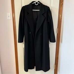 Diana Charles Vintage 100% Wool Long Jacket Coat